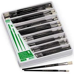 [56883] VETRINETTA 168 PENNELLI PUNTA PIATTA pura setola SERIE 577 LEBEZ