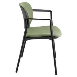 [76662] Poltroncina visitatore Step SPNSBR verde bruciato con braccioli inclusi