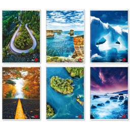 [82538] Maxiquaderno A4 40fg+2 80gr 5mm Paesaggi BM