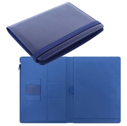 [86257] Portablocco Metropol 32x24,5x2,6cm similpelle navy chiusura elastico Filofax