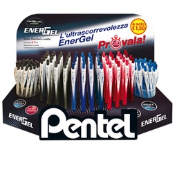 [90606] Expo 120 roller Energel Slim nero/blu/rosso Pentel