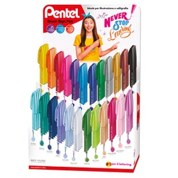 [95578] Expo 102 pennarelli Brush Sign Pen in colori assortiti Pentel