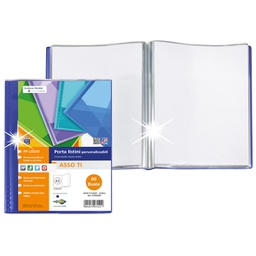 [98992] Portalistini personalizzabile ASSO TI 15x21cm 60 buste blu Sei Rota