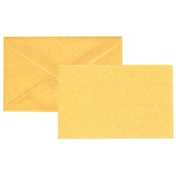 [99117] Biglietto Natale semplice neutro c/busta 9x14cm oro Sadoch