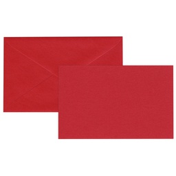 [99119] Biglietto Natale semplice neutro c/busta 9x14cm rosso Sadoch