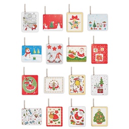 [99124] Segnapacco natale c/cordoncino fantasie assortite Sadoch