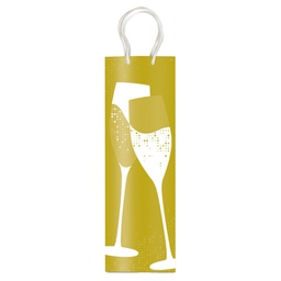 [99125] Shopper portabottiglie natale fantasia oro 37x12x9cm Sadoch-stagionale