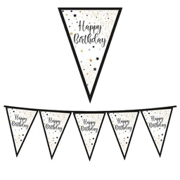 [99166] Festone bandiere Happy Birthday lungh.3mt Big Party