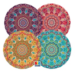 [99174] 8 piatti D25cm Mandala Big Party