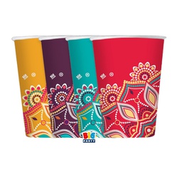 [99176] 8 bicchieri in carta cc.200 Mandala Big Party