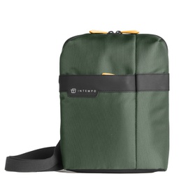 [99197] Tracolla city bag Job dim. 21x28x6cm tessuto tecnico verde INTEMPO