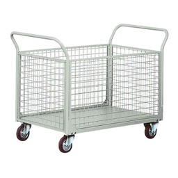 [99058] Carrello da lavoro 4 sponde rete c/ sponde laterali asportabili portata 300kg