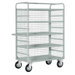 [99059] Carrello da lavoro 4 piani estraibili con sponde portata 450kg