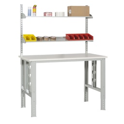 [99078] Tavolo da lavoro elevabile 150x84x78/115cm grigio/avorio