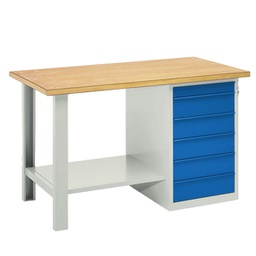 [99093] Banco da lavoro con 6 cassetti 150x75x90cm