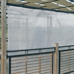 [99325] Telo PE rinforzato con rafia occhiellato 3x3m bianco Verdemax