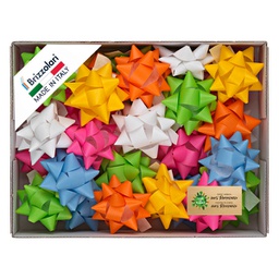 [99259] 100 stelle nastro similpaper 10mmxD5cm colori assortiti primavera Brizzolari