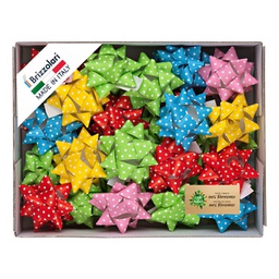 [99265] 36 stelle nastro ecocarta 20mmxD9cm fantasie assortite Brizzolari