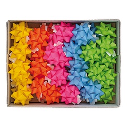 [99272] 50 stelle nastro carta ecocolor 15mmxD6,5cm colori ass. primavera Brizzolari