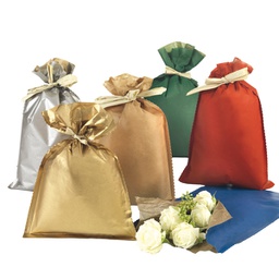 [99312] 50 buste regalo in carta 45gr. 25x40cm 5 colori assortiti natale