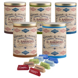 [99237] Gianduiotto gusti assortiti in scatola regalo di metallo Barbero