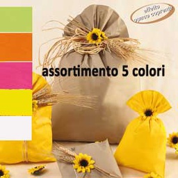 [70928] 100 BUSTE REGALO IN PPL PERLA MAT 16x25cm assortimento 5 colori
