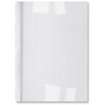 [40262] 100 CARTELLINE TERMICHE 6MM BIANCO BUSINESS LINE LEATHER