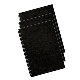 [95058] 100 Copertine A4 cartoncino groffrato semilpelle 250g nero Fellowes