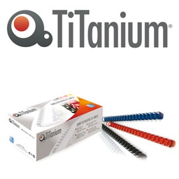 [68685] 100 DORSI PLASTICI 21 ANELLI 16MM ROSSO TiTanium