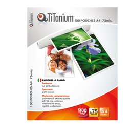 [68552] 100 POUCHES 216x303mm (A4 175my TiTanium