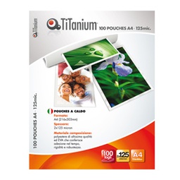 [68551] 100 POUCHES 216x303mm (A4 250my TiTanium