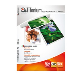 [68534] 100 POUCHES 303x426mm (A3 100my TiTanium