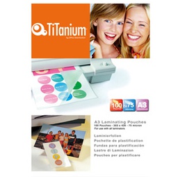 [69211] 100 POUCHES 303x426mm (A3 250my TiTanium