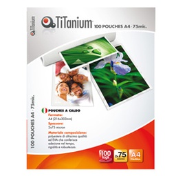 [68532] 100 POUCHES 303x426mm (A3 75my TiTanium