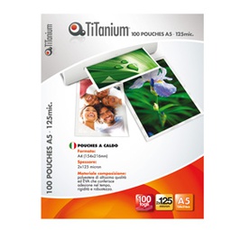 [69208] 100 POUCHES 67x98mm 125my BADGE TiTanium