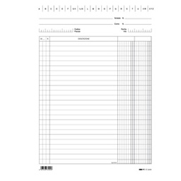 [52092] 100 SCHEDE 2 COLONNE VERTICALE 21X15CM E3329BL EDIPRO