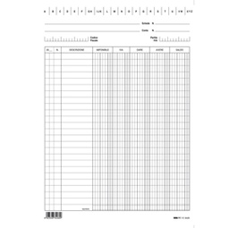 [52867] 100 SCHEDE VERTICALI 24X17CM DARE/AVERE/SALDO/IVA E3426BL EDIPRO