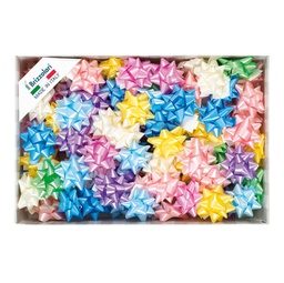[88262] 100 stelle nastro liscio 6800 14mmxD6,5cm colori assortiti primavera Brizzolari
