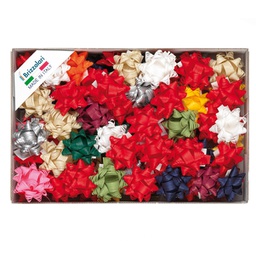 [88179] 100 stelle rafia sintetica 6802 14mm assortimento natale Brizzolari