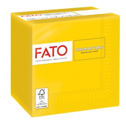 [91338] 100 tovaglioli carta 24x24cm 2 Veli Giallo Fato