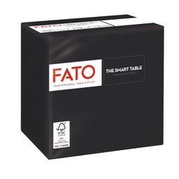 [91340] 100 tovaglioli carta 24x24cm 2 Veli Nero Fato