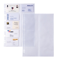 [26079] 10 buste forate ATLA CARD 21x29,7cm porta 20 biglietti visita SEI ROTA