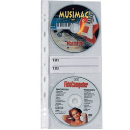 [53257] 10 BUSTE FORATE ATLA CD2 12,5X30CM PER 2CD/DVD