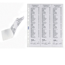 [37637] 10 Buste forate per 6 scontrini fiscali 25,2X30,7 Favorit