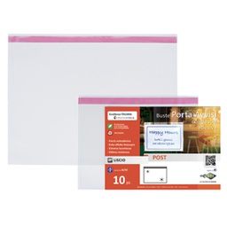[86628] 10 buste porta avvisi orizzontali POST A5 - 21x15 cm SEI ROTA