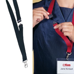 [71690] 10 CORDONCINI PORTABADGE 20mm NERO DURABLE