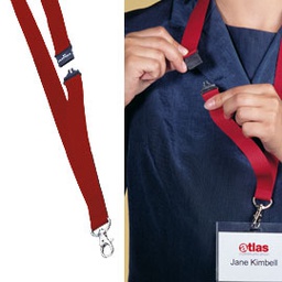 [71691] 10 CORDONCINI PORTABADGE 20mm ROSSO DURABLE