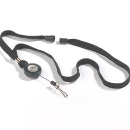 [65234] 10 CORDONCINO PORTABADGE CON YO-YO 10mmx80cm NERO DURABLE