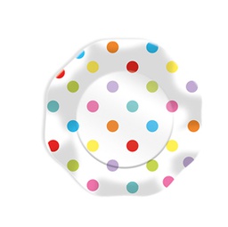 [85961] 10 PIATTI POIS MULTICOLOR D18CM BIG PARTY