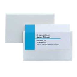 [25300] 10 PORTABIGLIETTI DA VISITA AUTOADESIVI 5,5X9CM ETICARD T